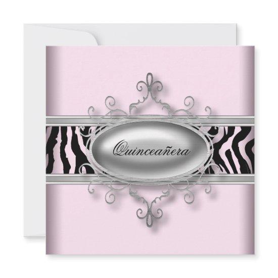 Pink Zebra Quinceanera