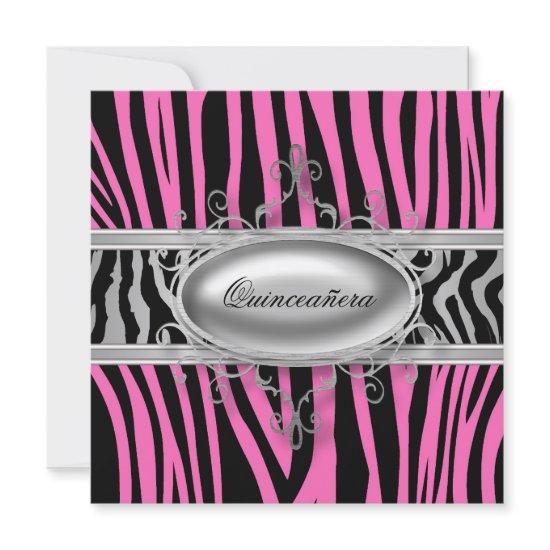 Pink Zebra Quinceanera