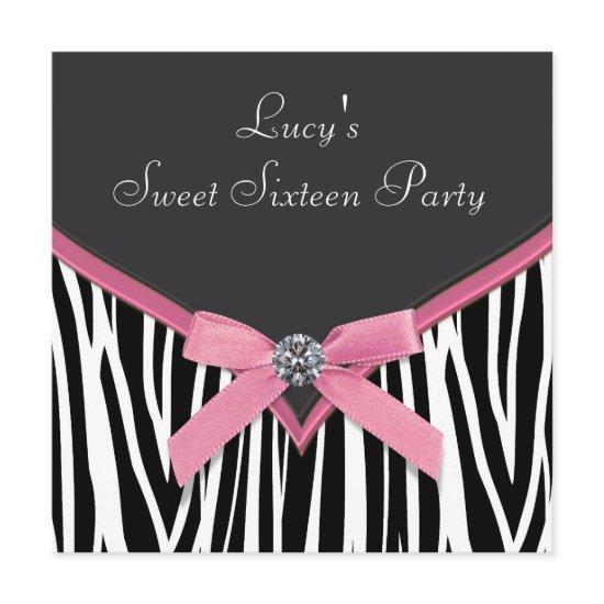 Pink Zebra Sweet 16 Birthday Party