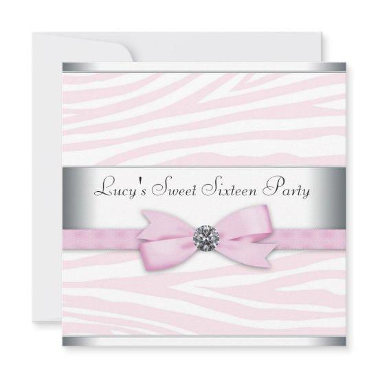 Pink Zebra Sweet Sixteen Birthday Party