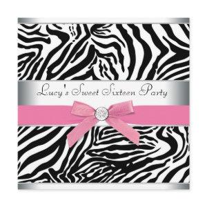 Pink Zebra Sweet Sixteen Birthday Party