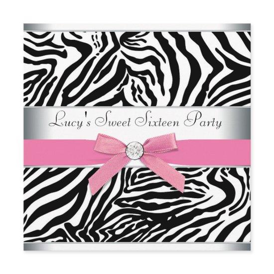 Pink Zebra Sweet Sixteen Birthday Party