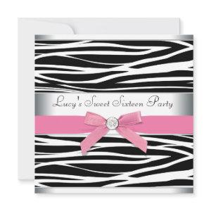 Pink Zebra Sweet Sixteen Birthday Party