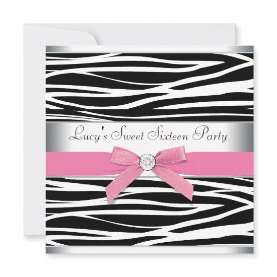 Pink Zebra Sweet Sixteen Birthday Party