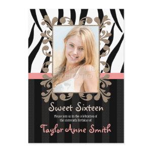 Pink Zebra Sweet Sixteen Photo