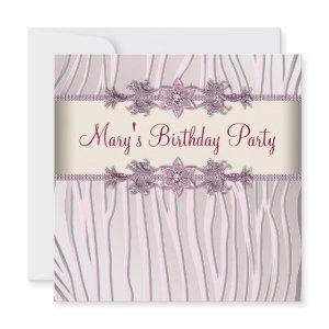Pink Zebra Womans Birthday Party