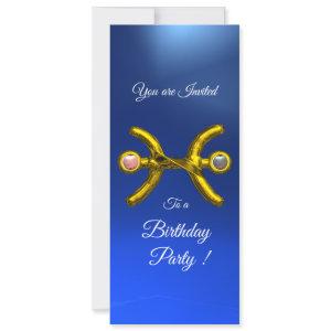 PISCES Gold Aqua Blue Zodiac Birthday Party