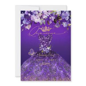 PixDezines Butterflies Quinceanera, Dark Purple