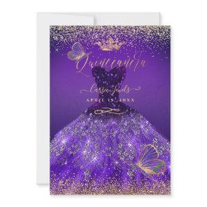 PixDezines Butterflies Quinceanera, Dark Purple