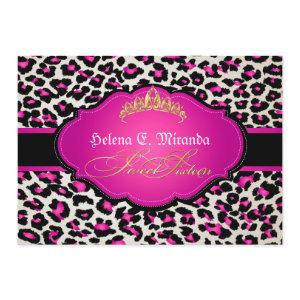 PixDezines cheetah+tiara/sweet sixteen
