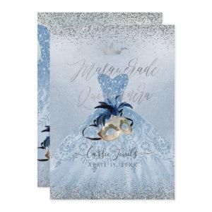 PixDezines Dusty Blue Masquerade Quinceanera Gown