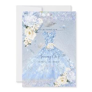 PixDezines Dusty Blue Roses Quinceanera Dress