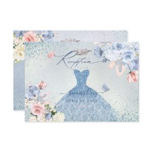 PixDezines Dusty Blue Roses Quinceanera Reception