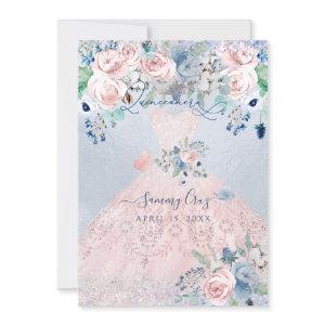PixDezines Dusty Pink Blue Peonies Quinceanera Inv
