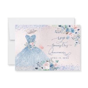 PixDezines Dusty Pink Blue Peonies RSVP