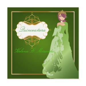 PixDezines Emerald Tiara/gown Quinceañera