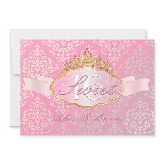 PixDezines josephine damask sweet 16/tiara