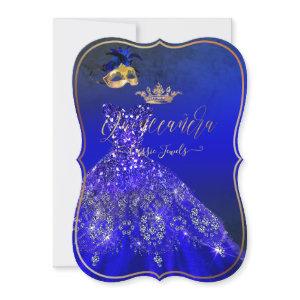 PixDezines Masquerade Quinceanera, Royal Blue