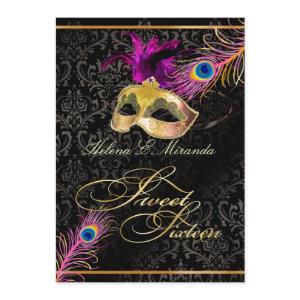 PixDezines peacock sweet 16 masquerade/DIY color!!