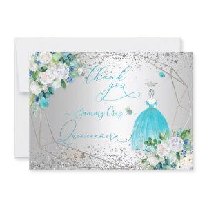 PixDezines Quinceanera Aqua Blue Dress Thank You