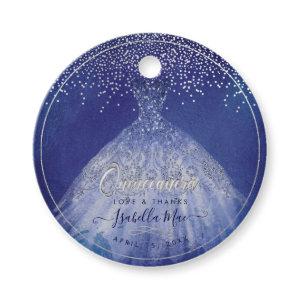 PixDezines Quinceanera Blue Ombre Favor Tags
