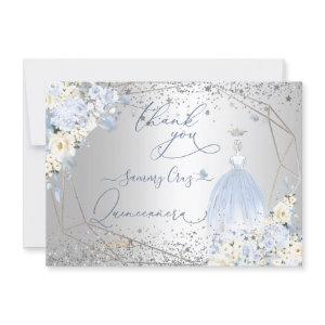 PixDezines Quinceanera Dusty Blue Dress Thank You