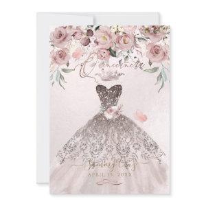PixDezines Quinceanera Dusty Roses Mauve Dress