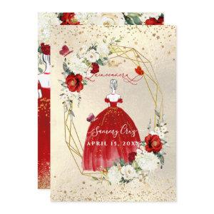 PixDezines Red  Quinceanera H2 Alabaster Roses