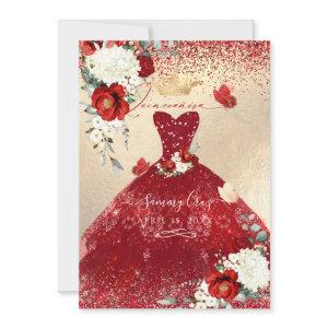 PixDezines Red Roses Quinceanera Dress