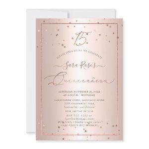 PixDezines Rose Gold Stars Quinceanera