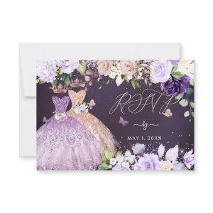 PixDezines RSVP Twins Quinceanera Rose Gold Lilac