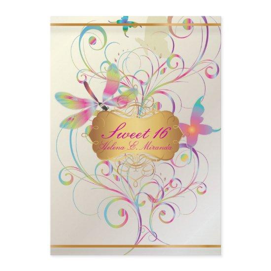 PixDezines Sweet 16/Butterflies+Dragonfly+Rainbows