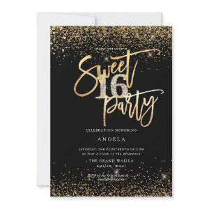 PixDezines Sweet 16 Diamond Black Gold Glitters