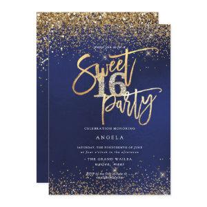 PixDezines Sweet 16 Diamond Glitters Navy Blue