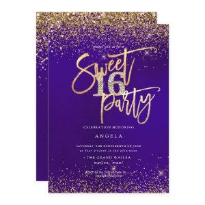 PixDezines Sweet 16 Diamond Gold Glitters Purple