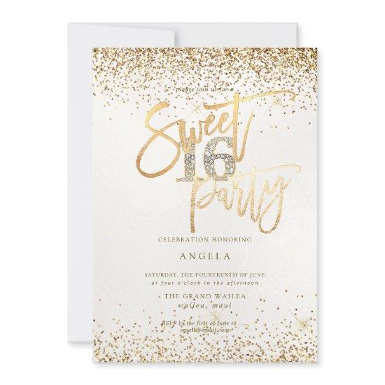 PixDezines Sweet 16 Diamond Pearl Gold Glitter