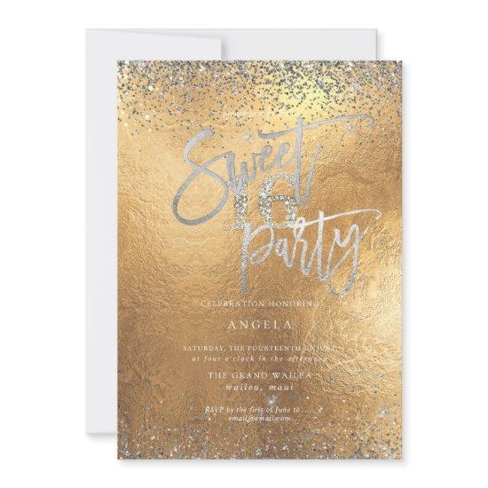 PixDezines Sweet 16 Diamond Silver Gold Glitter