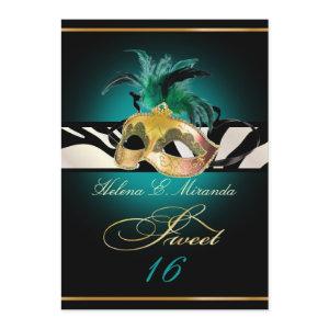 PixDezines Sweet 16/teal Zebra/DIY color!!