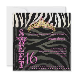 PixDezines Sweet 16/Zebra Stripes