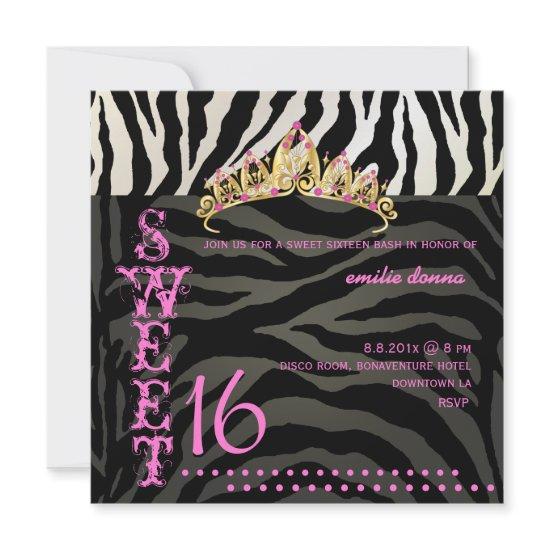 PixDezines Sweet 16/Zebra Stripes