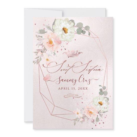 PixDezines Sweet Sixteen Rose Gold Gem Facets