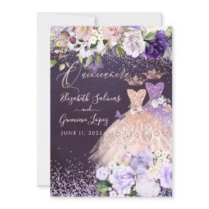 PixDezines Twins Quinceanera RoseGold Dusty Purple