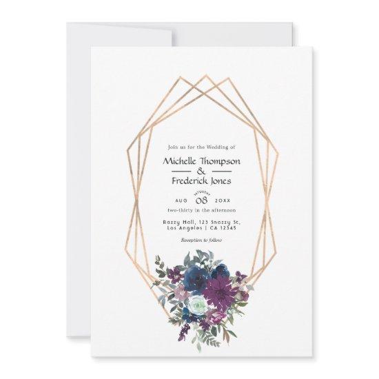 Plum and Navy Floral Wedding