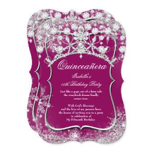 Plum Quinceanera 15th Winter Wonderland