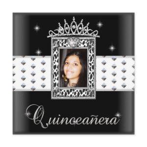 Pon tu Foto Quinceañera 15th Birthday Black White
