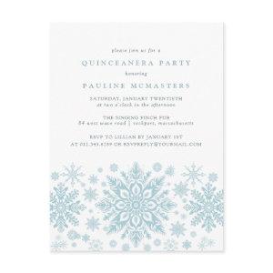 POSTCARD Quinceanera Blue Snowflake