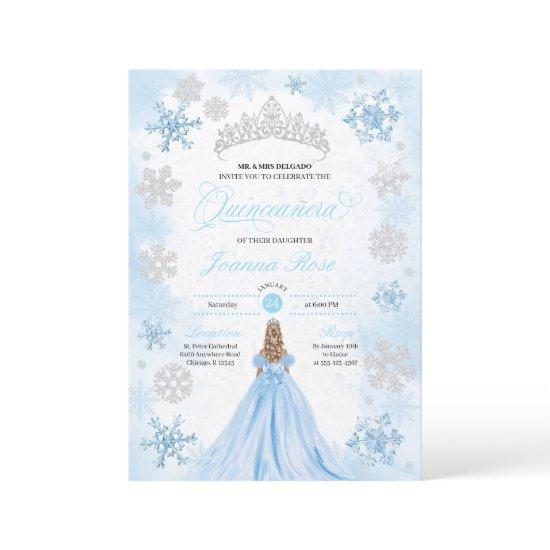 Powder Blue Winter Wonderland Quinceanera
