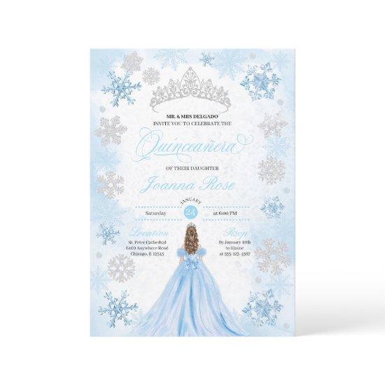 Powder Blue Winter Wonderland Quinceanera