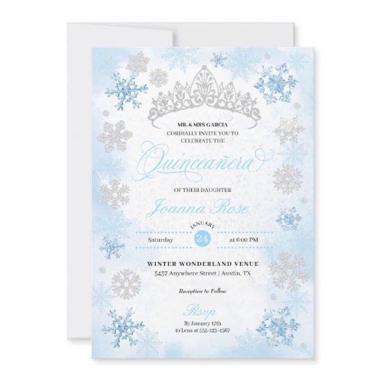 Powder Blue Winter Wonderland Quinceanera