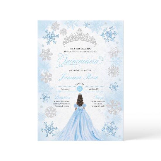 Powder Blue Winter Wonderland Quinceanera
